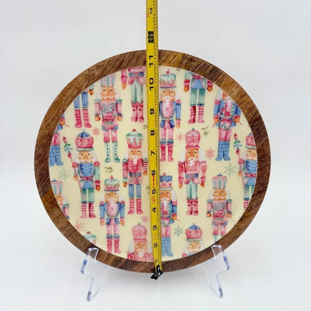 Cupcakes and Cashmere Lazy Susan Rotating Serving Tray Nutcracker Christmas
